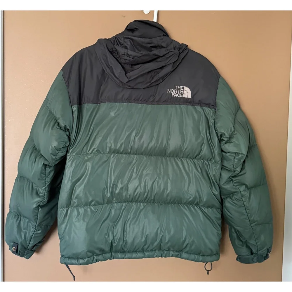 Vtg The North Face 1996 Retro Nuptse 700 Down Mens Puffer Jacket Green Black M